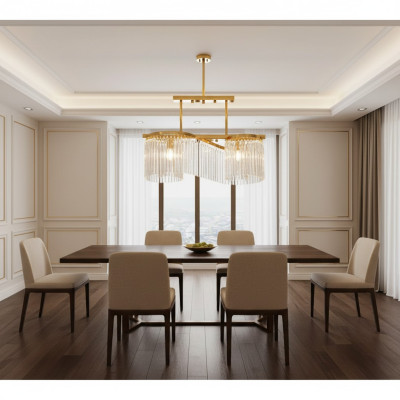 Chandelier Ceiling Light Luxury Gold Ceiling Lamp Glass Modern