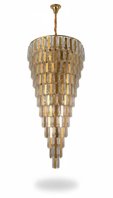 Chandelier Ceiling Light Gold Ceiling Lamp Crystal 80cm Drops