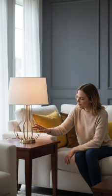 Table lamp, table light, lamp, lights, luxury lamps, table, metal, white