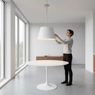 Chandelier Ceiling Lamp White Ceiling Light Modern Metal New
