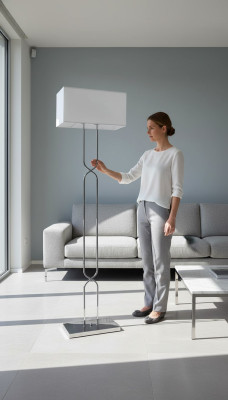 Floor lamp stand lamp stand lights lamps lamp white modern metal