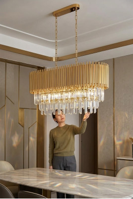 Chandelier Ceiling Light Luxury Gold Ceiling Lamp Crystal Chandelier