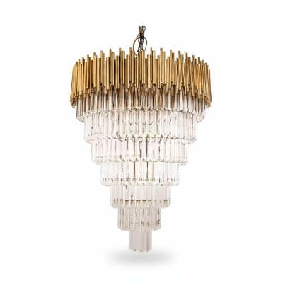 Chandelier Ceiling Light Luxury Ceiling Lamp Crystal Gold Cone