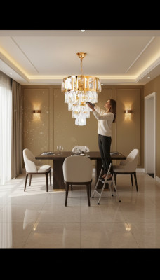 Chandelier Ceiling Light Luxury Gold Ceiling Lamp Crystal
