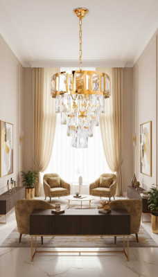 Chandelier Ceiling Light Luxury Gold Ceiling Lamp Crystal