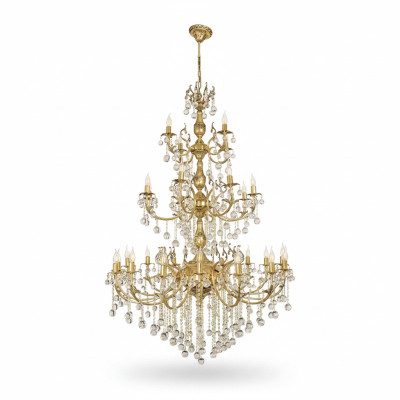 Luster Chandelier Ceiling Light XXL Luxury Gold Ceiling Lamp Crystal