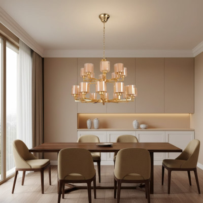 Chandelier Ceiling Light Gold Ceiling Lamp Glass Modern New