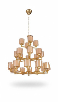 Chandelier Ceiling Light Modern Gold Ceiling Lamp Crystal Glass XXL