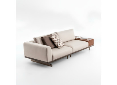 Three-seater sofa 3-seater fabric sofas gray modern table living room couch