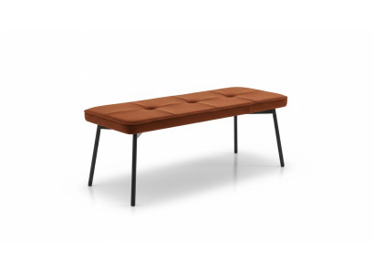 Seating furniture bench upholstered bench wooden bench padded fabric modern orange new