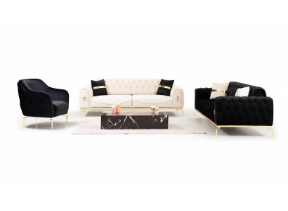 Chesterfield seating group luxury seating furniture upholstered furniture three-seater armchair