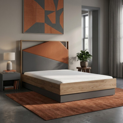 Children's bed 120 cm bed frames children's room wood bed frame gray