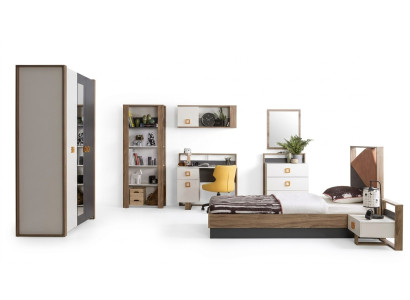 Children's furniture set children's bed nursery bed wood gray set 9 pcs