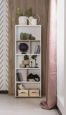 Bookshelf Freestanding Shelf Children's Shelf Cabinet Bookshelf Wood White New