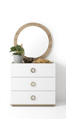 Dresser group with mirror dressers wood white bedroom wardrobe set