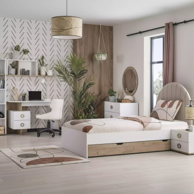 Bed frame children's bed children's furniture children's room bed wood white modern