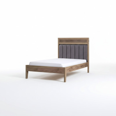 Bed frame children's furniture bed wood brown youth bed 100 cm classic