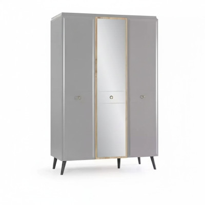 Wardrobe Cabinet Wooden Cabinet Bedroom Furniture Wood Gray Luxury