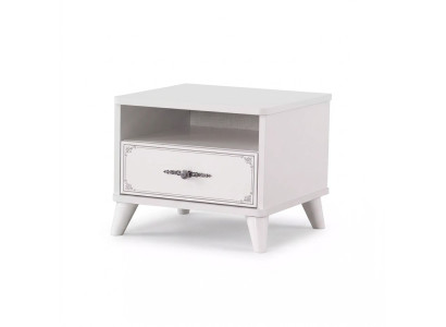 Bedside table nightstand bedroom wood white children's bedside table luxury