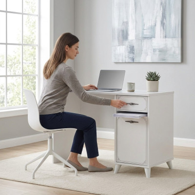 Children's Desk Desk Computer Desk Wood White Design Table Tables