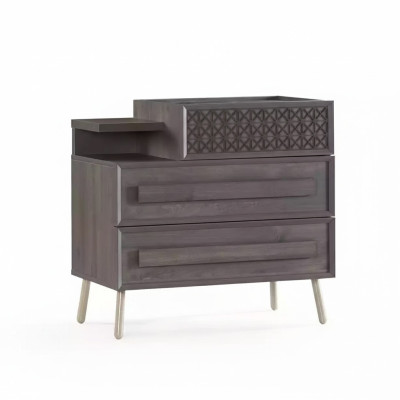 Chest cupboard wood dressers bedroom sideboard design gray luxury