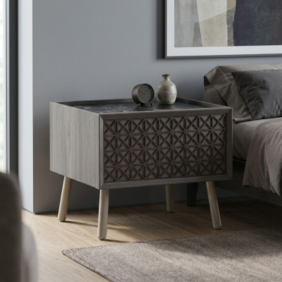 Bedroom Nightstand Night Console Wood Gray Children's Nightstand Luxury