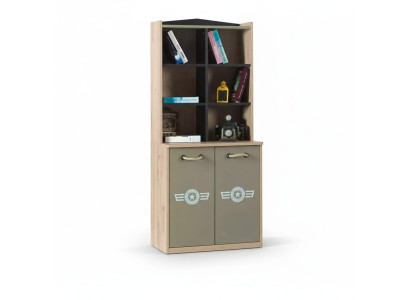 Bookshelf Cabinet Children's Shelf Bookcase Children's Furniture Green Wood