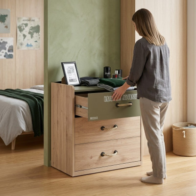 Chest of drawers cupboard wood dressers children's furniture sideboard design green luxury