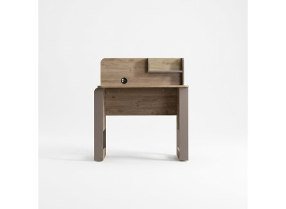 Desk set wooden table shelf brown children's room workstation