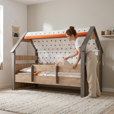 Children's bed bed bed frame children's room wood brown beds children's furniture