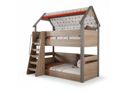 Bunk bed children's bed bed bed frame children's room wood brown design