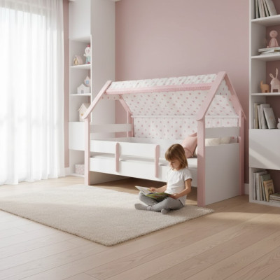 Children's bed bed bed frame children's room wood white beds children's furniture
