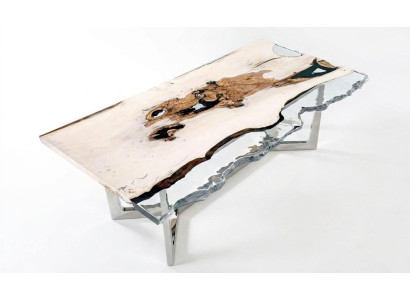 Dining table epoxy resin kitchen table dining room table table 220 cm wood white