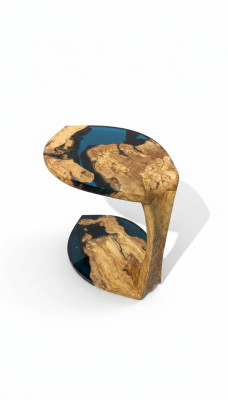 Side table coffee table coffee table epoxy resin brown living room design