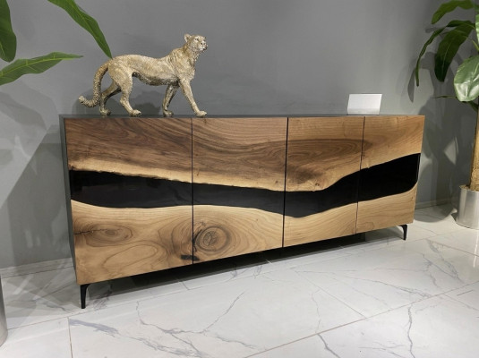 Sideboard chest of drawers epoxy resin brown living room wood dressers sideboard
