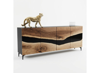 Sideboard chest of drawers epoxy resin brown living room wood dressers sideboard