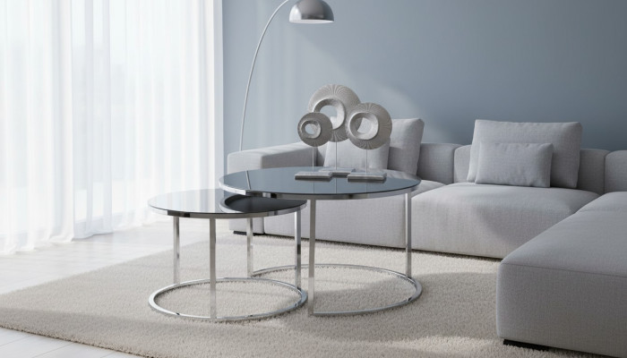Coffee Table Luxury Set Side Table Coffee Table Silver Living Room Design