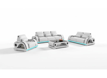 Couch set sofa set luxury complete white leather sofa couch modern sofa