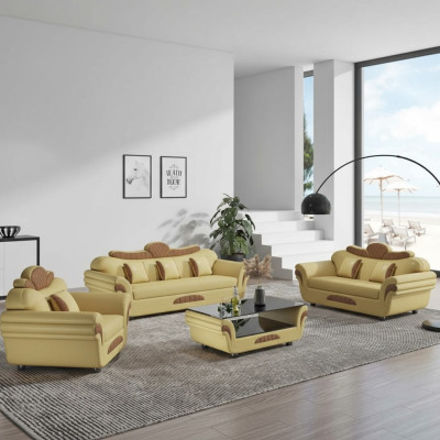 Couch set sofa set leather sofas sofa complete 3-piece sofas brown