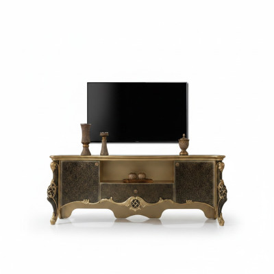 Sideboard Lowboard TV Stand RTV Wood Brown Living Room Table Luxury