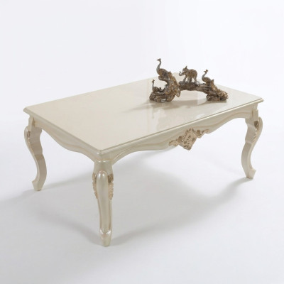 Coffee table living room table side table console beige wood table
