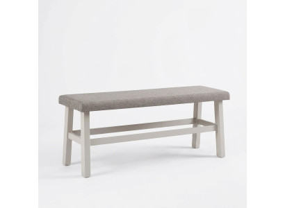 Stool Bank Seat Bench Footstool Dining Room Gray Wood