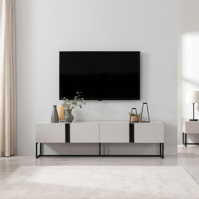 Sideboard TV stand cabinet RTV lowboard living room white wood modern