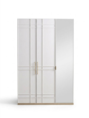 Wardrobe Cabinets Wooden Cabinet Wood White Mirror Children's Room