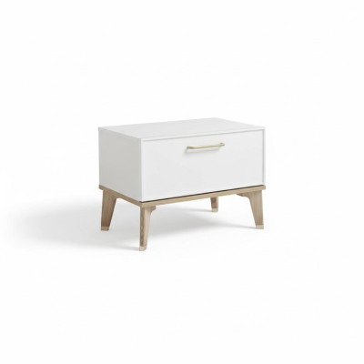 Children's nightstand, bedside table, children's room, wood, white table