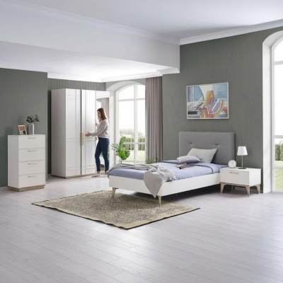 Children's room set children's bed junior bed bed set 4-piece white wood