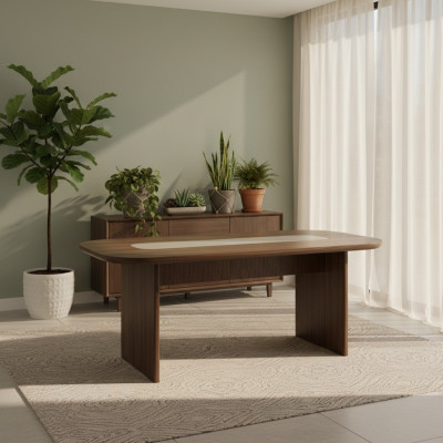 Dining room table dining table table dining area wood brown dining room 208 cm