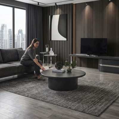 Coffee table, side table, living room table, gray wood design furniture