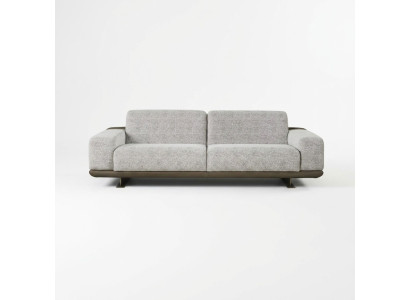 Three-seater Sofa 3 Seater Upholstered Sofa Gray Fabric Polyester Couch Modern