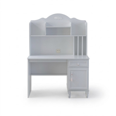Modern desk shelves computer desk wood white children's room table